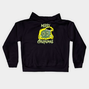 Little Green Holiday Monster Kids Hoodie